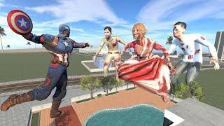 Franklin Become Captain America to kill Zombie Kamla in indian Bike Driving 3D