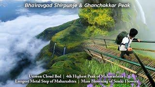 NEVER seen Such Cloud bed: Most BEAUTIFUL trek of Sahyadri | Shirpunje Bhairavgad & Ghanchakkar Peak