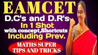 EAMCET D.C'S and D.r's in 1 Shot Shortcuts Include prev. @MATHSTIPSANDTRICKS