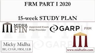 FRM Part 1 Study Plan 2021