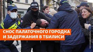 Тбилиси: снос палаточного городка и задержания оппозиционеров