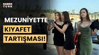 Kocaeli'de lise mezuniyetinde 'uygunsuz kıyafet' gerginliği!