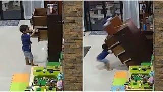 CCTV Videos Shows How Quickly Chest of Drawers Can Fall on a Child .