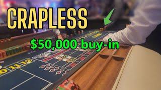 $50,000 buy-in at Crapless craps. Test video #vegas #casino #crapless #craps #vegasdaytripper