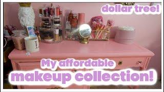 DOLLAR TREE MAKEUP COLLECTION! BOUGIE ON A BUDGET! MAKEUP ORGANIZATION IDEAS AND MORE!