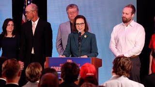 U.S. Sen. Deb Fischer speaks during the Republican election night watch party