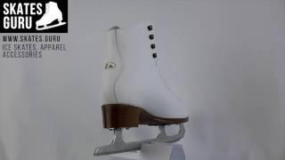 Botas Women's White Leather Ice Skates - DAGMAR