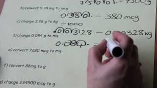 Metric unit conversion 2 - exercises