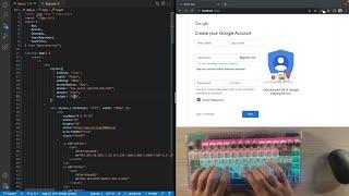 ASMR Programming - Google Sign up Page - No Talking