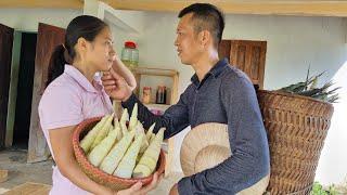 With Husband take Bamboo Shoots, boil them and sell - Enjoy Bamboo Shoots stuffed with Meat Together