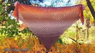 This QUICK and EASY Crochet Shawl Is Only A TWO Row Repeat / "Speed Of Light" Shawl