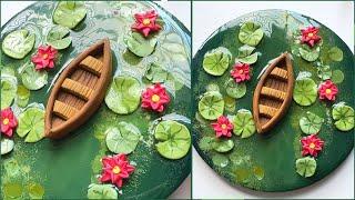 🪷Lotus\Lily Pond tutorial with Air Dry Clay and Resin | Resin Art