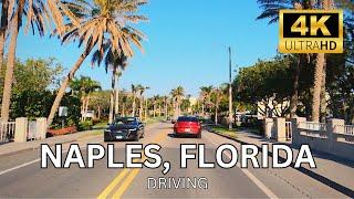 Driving in Naples, Florida, The Village Shops on Venetian Bay to Mercato, March 2023