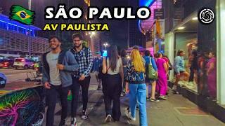 AV PAULISTA Night Walk — The Most Iconic Avenue on SÃO PAULO  Brazil 【 4K UHD 】