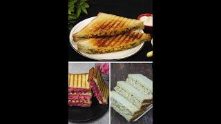 3 Easy Sandwich Recipes | Quick & Easy Sandwich Recipes | Kids Lunch Box Recipes | Snacks Recipes