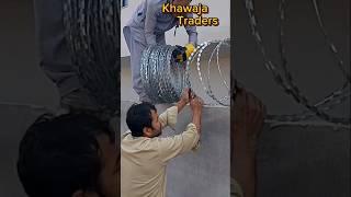 How to Install Concertina Barbed Razor Blade Wire #easy #security