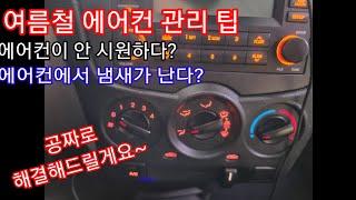 에어컨이 안시원하다? 에어컨에서 냄새가 난다? 공짜로 해결해드립니다 여름철 에어컨 관리 팁 공개 #자동차진단평가사 #자동차에어컨냄새 #자동차자가정비