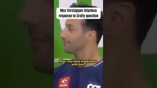 Verstappen funny response to Crofty question  #f1 #f1shorts