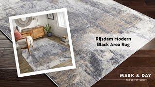 Rijsdam Modern Black Area Rug