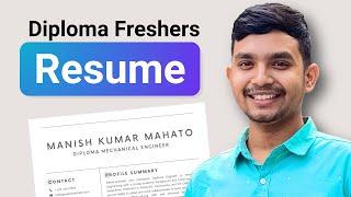 Best Resume Format for Fresher Diploma Engineers (+ Canva Template)