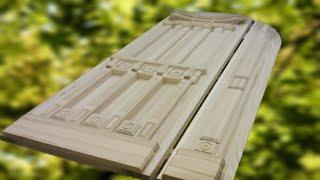 How to make carved entrance doors from wood with your own hands