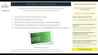 105 Excel VBA Functions Pack Tutorial