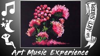 Easy Q-tip Quick Acrylic Painting Trick Pink Flowers 