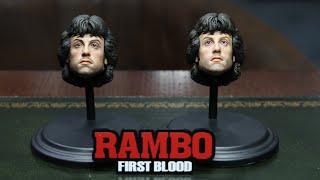 RAMBO HEAD SCULPTS. PROTOTYPE VS FINAL PRODUCT. SLY STALLONE SHOP