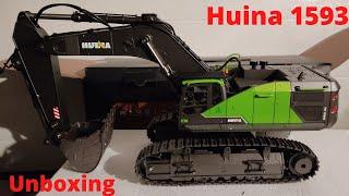 RC Bagger HUINA 1593 Excavator Unboxing | rozpakowanie koparki i sprawdzenie wyposażenia| model 2020