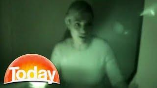 Reporter freaks out while hunting ghosts