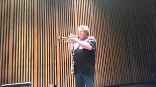 Allen Beeson testing the Warburton model 234ML Trumpet