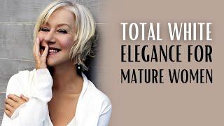 Chic Summer Outfits for Mature Women | TOTAL WHITE ELEGANCE