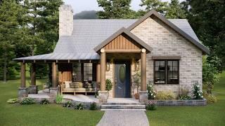 29'x32' (9x10m) The Quiet Charm of a Cozy Cottage | Small House Design Ideas