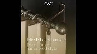 Tringle fer forgé sur mesure/Solid bespoke wrought iron curtain pole