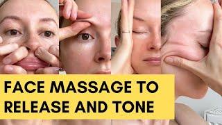 Facial massage to release tension and tone the face