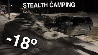 Minivan Stealth Camping in a Very Snowed In Town