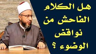 هل الكلام الفاحش من نواقض الوضوء ؟  الأستاذ الدكتور محمد سيد سلطان