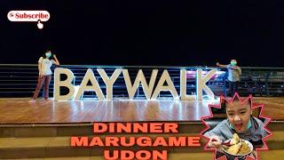 Mall Baywalk jakarta!! suasana terkini baywalk / dinner di marugame udon