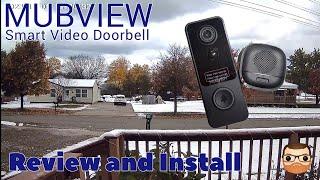 MUBVIEW Wireless Doorbell Camera with Chime Review and Installation.  #wirelesscamera #wificamera