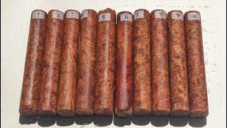 Reddish Amboyna Burl Wood Pen Blanks - Exotic Hardwood for DIY Wood Turning and Handmade Wooden Pens