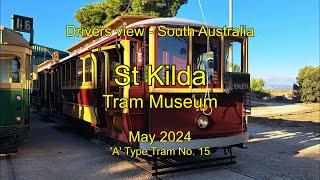 Drivers view - SA, St Kilda tram museum, May 2024