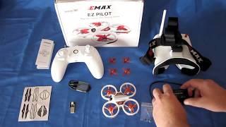 eMax EZ Pilot Beginners RTF Indoor Micro FPV Drone Flight Test Review