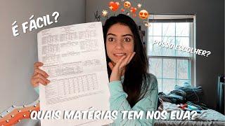 matérias que temos no ensino médio dos EUA *high school*