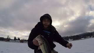 Hauser Lake Idaho 2019 ice fishing