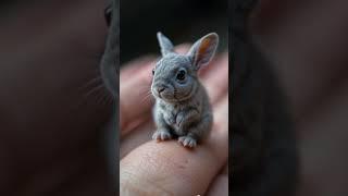 Cute little rabbit is sitting on hand #cute  #shortvideo  #shorts  #trending  #rabbit