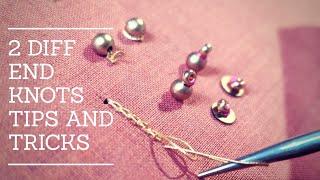 How to do end chain stitch in aari work| Aari knot stitch technique| Aari knot end stitch| Aari wor