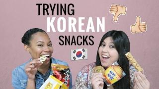 Trying Popular Korean Snacks! | Korean Snack Box | Melody Alisa