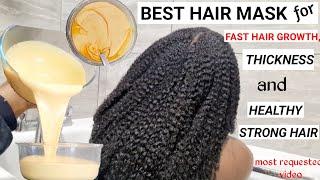 BEST HAIR MASK FOR FAST HAIR GROWTH|FOR SILKY SMOOTH HAIR|HOMEMADE DEEP CONDITIONER|NATURAL HAIR|4C