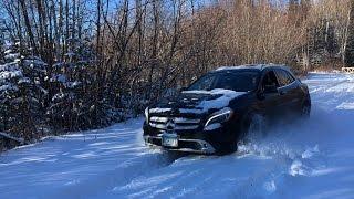 Mercedes Benz GLA 4MATIC in Deep Snow with Snow Tires