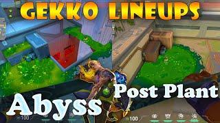 Top 10 New Abyss Gekko Post Plant Lineups | Gekko Lineups Abyss | Gekko Setups Abyss